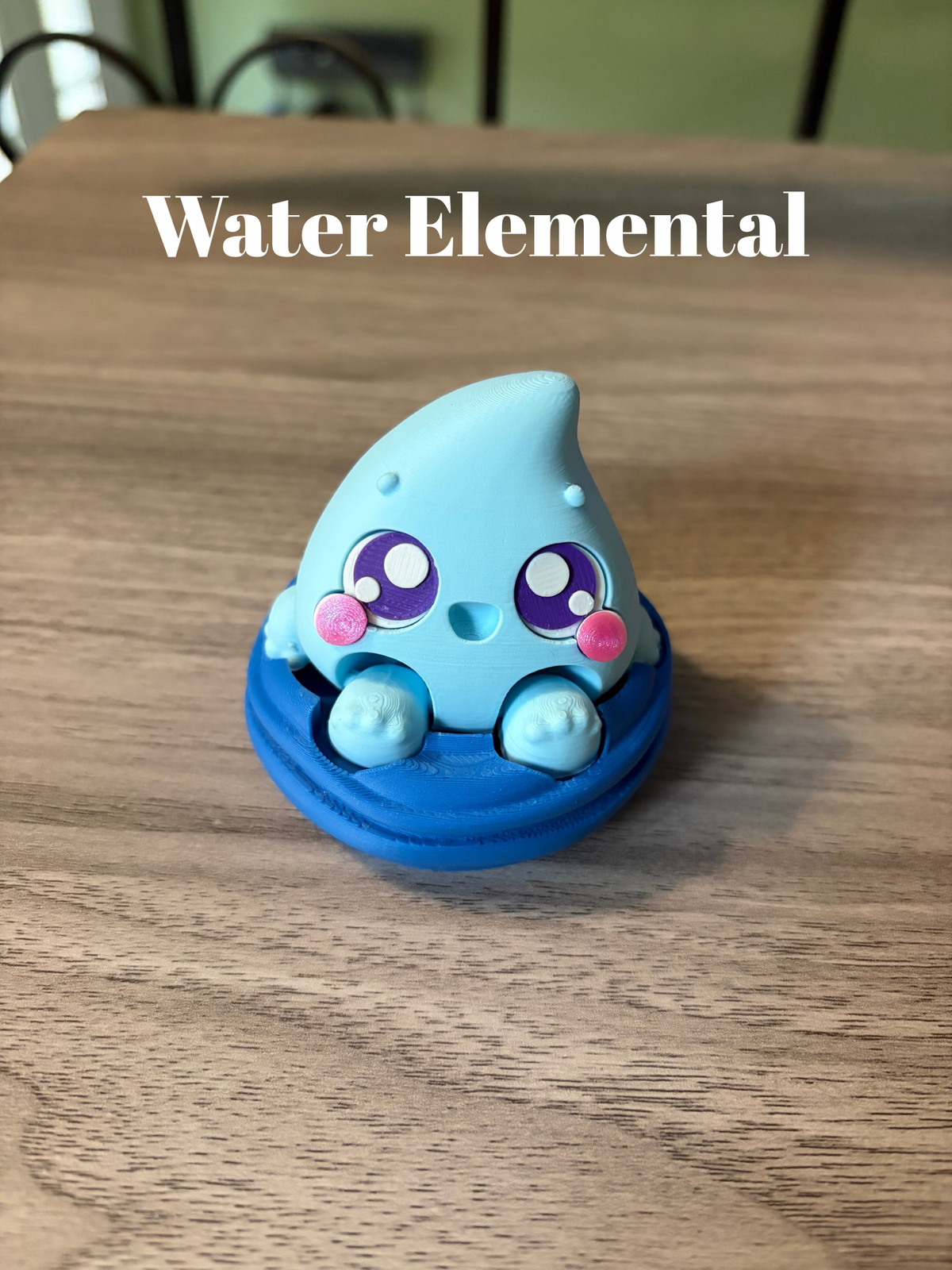 Elemental Fidget Clicker | Air Fire Water Earth Elementals | Cute Desk Toy | Collectible Fidget Clicker | Element Spirit Figurine