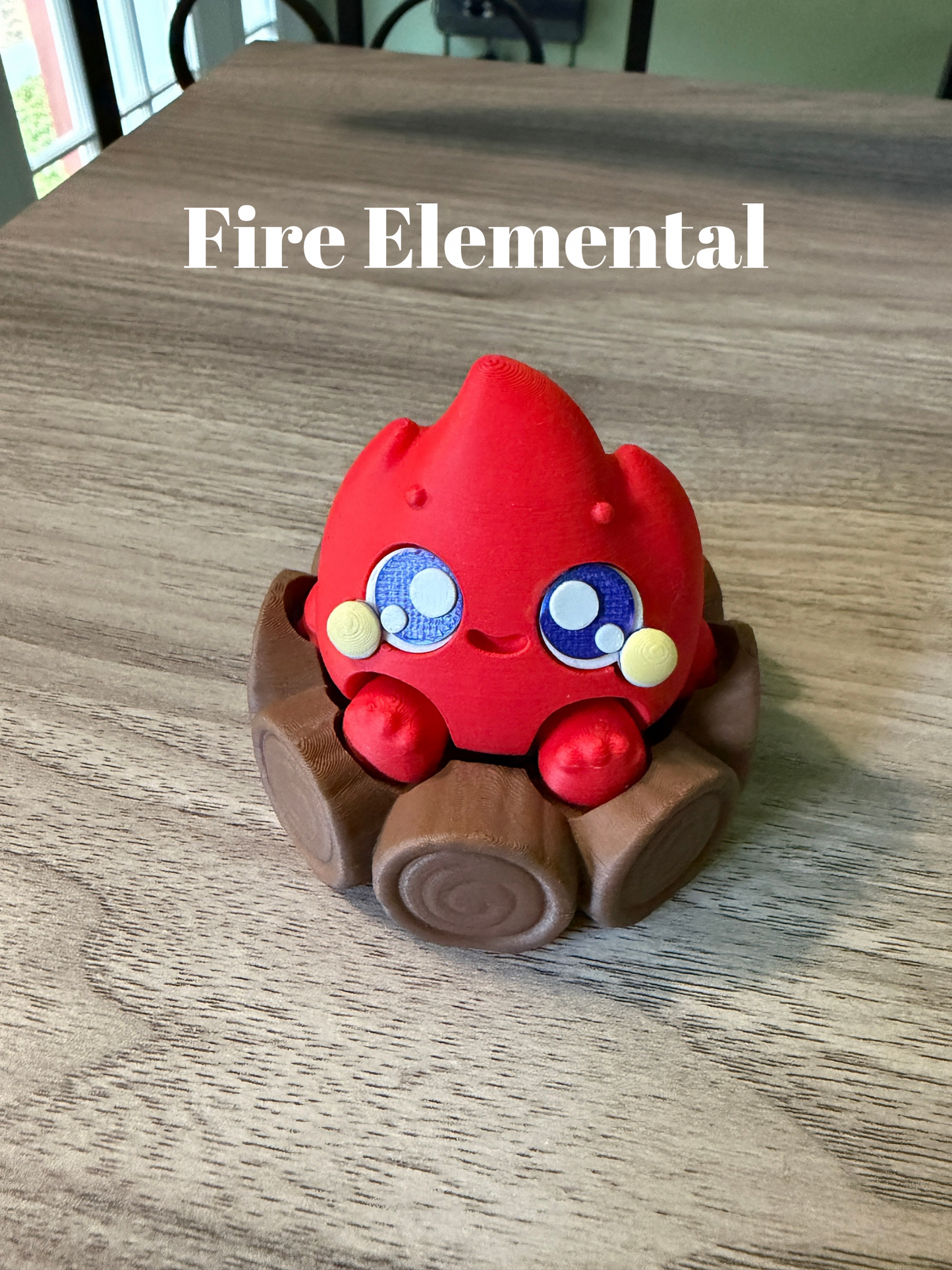Elemental Fidget Clicker | Air Fire Water Earth Elementals | Cute Desk Toy | Collectible Fidget Clicker | Element Spirit Figurine